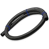 Upgr8 5 Feet Length Stainless Steel Braided Fuel / Oil / Gas Line Hose (-8AN, Black)