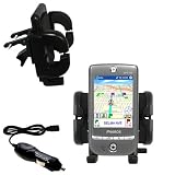 Pharos GPS 525E Auto Vent Holder with Car Charger - Uses Gomadic TipExchange