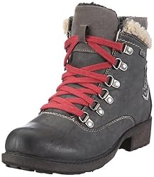 Rieker 90322-42, Damen Boots, Grau (cenere/cenere/beige 42), EU 36