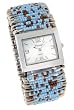 Versales Women's Safety Pin elastic Band Watch