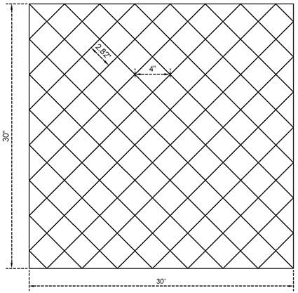 Quilted Stainless Steel Backsplash (Various Sizes, Hemmed Edge) (30" x 30")