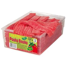 Haribo Pasta Basta Strawberry / Erdbeer Sour, 1200g Tub