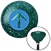 American Shifter 201848 Green Retro Metal Flake Shift Knob with M16 x 1.5 Insert (Blue Circle Directional Arrow Up)
