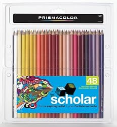 Prismacolor 92807 Prismacolor Scholar Colored Woodcase Pencils, 48 Assorted Colors/Set