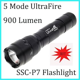 Ultrafire Wf 502b Cree Xml T6 3 Mode Cree Led Flashlight 900 Lumens w  Integrated Belt Clip by Ultrafire