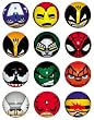 Marvel Heroes Foam Balls - set of 12 + Stickers