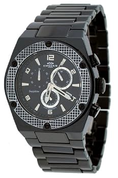 Oniss #ON625-M Men's Torque G2 Black Ceramic Sports Chronograph Watch