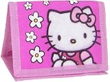 Hello Kitty : Tri-fold Wallet - White Flowers (Pink)
