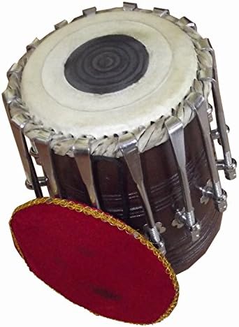 INDIAN TABLA DAYAN (LEFT DRUM) BOLT VERSION FOR PERRECT TUNING, WITH COVER