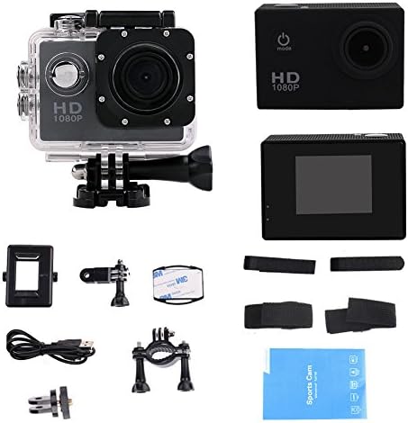 Sport Action Camera Waterproof 12MP 2.0" LCD 720p Full HD SJ4000 Sports Digital Camera Video WIFI Cam Helmet Camcorder Outdoor for Bicycle Motorcycle Diving Swimming Bicycle(Black)
