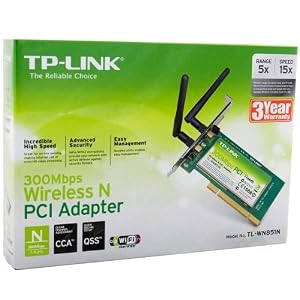 Aufrüstoption Wireless LAN (WLAN) PCI Karte 300 MBit für Ihren PC von Trendalarm24