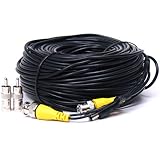 VideoSecu 150 Feet Pre-made All-in-One Video Power Security Camera Cable for CCTV Surveillance DVR System Installation 1LY