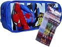 Spider-man 3 Blue Pencil Case + 12 Decorated Pencils