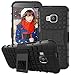 HTC One M9 Case, Black Heavy Duty Impact Armor Hard Cover Case with Soft Protector Skin and Kickstand For HTC One M9