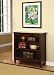 Powell Traditional Birch-Veneer Bookcase, Brown Cherry Finish