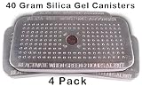 40 Gram Desiccant Silica Gel, 4-Pack - Fits Pelican Cases.
