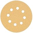 DEWALT DW4306 5-Inch 8 Hole 220 Grit Hook and Loop Random Orbit Sandpaper (5-Pack)