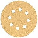 DEWALT DW4306 5-Inch 8 Hole 220 Grit Hook and Loop Random Orbit Sandpaper (5-Pack)