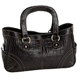 Leather Handbag with Alligator Embossing