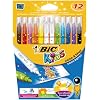 BIC Deutschland BIC Kids Colour & Erase Zauber-Fasermaler mit l�schbarer Tinte 12er-Kartonetui sortiert