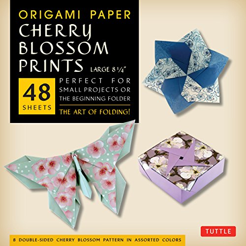 Origami Paper - Cherry Blossom Patterns - Large - 8 1/4