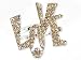 French Eiffel Tower Funky Love Font Word Clear Ice Crystal Rhinestone Adj Ring