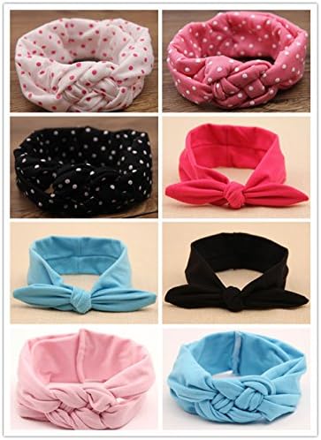 Everain 8PC Vibrant Combined Headband Set Children's Little Hair Band Baby Girl Headwear Headdress (Style07)
