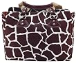 OiOi Baby Giraffe Tote, Cocoa/White