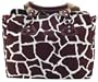 OiOi Baby Giraffe Tote, Cocoa/White