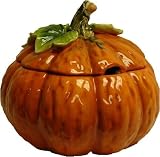 Large Ceramic Pumpkin Soup Tureen & Ladle Set