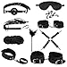 xhorizon TM FL1 10 Pcs Under Bed Bondage Kit Restraints Love Soft Cuff Bracelets Set (Black)