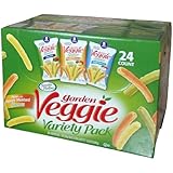 Sensible Portions Garden Veggie Snack Straws Shape Chips Variety Pack, 24 Count