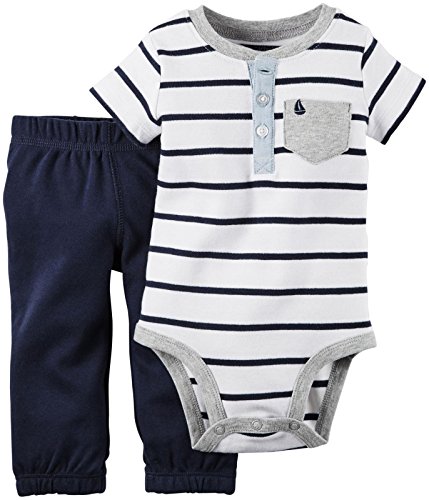 Carter's 2 Piece Set, Green Stripe, 24 Months