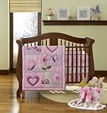 Just Born 4 Piece Crib Bedding Set in Flutters and Flowers