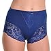 Angelina Women's High Waist Boxer Briefs with Lace Accent Detail (12-Pack), G911_L