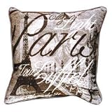 A Day In Paris France Decorative Accent Throw Pillow 17 x 17 by Simply Home