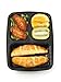 Meal Prep Containers 3 Compartment with Lids for Food Storage 36 Ounce (10 Pack)