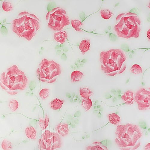 Window Dressings Beautiful Draperies Curtains Decorative Window Sticker Dull Polish Casement Privacy Stained Glass Film Home Textiles Window Treatments with Rose