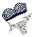 Baby Box Brazilian Vintage Triangle Swimwear Bikini Bandeau Push Up Bra Size S Black