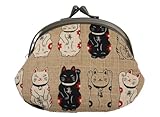招き猫 がま口 京都職人手作り 財布 小銭入れ 猫柄 日本製