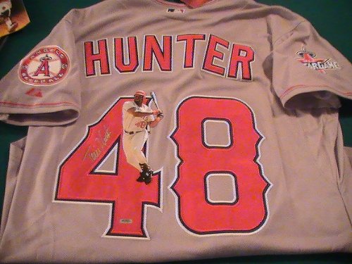TORII HUNTER SIGNED AUTOGRAPHED JERSEY LOS ANGELES ANGELS COA + PROOF PHOTO