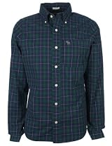 Abercrombie & Fitch Mens Shirt Green/Navy Plaid