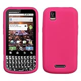 Motorola XPRT (MB612) Silicone Soft Skin Cover Protector Case - Hot Pink