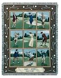 Victorian Antique Golf Players Tapestry Throw Blanket 50