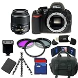 Nikon D3000 SLR Camera + 18-55mm 32GB Deluxe Lens Package