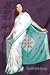 Apparel : White with Sea Green Crocodile Art Silk Sari Saree Wrap