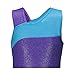 One-piece Color Blocking Shoulder Strap Dancing Athletic Leotard for Little Girl