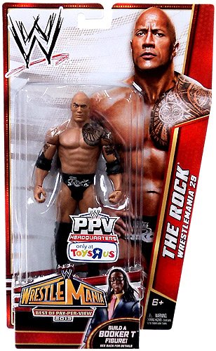 Mattel WWE Wrestling Best of Pay-Per-View 2013 Wrestlemania 29 Basic Action Figure The Rock [Build Booker T]