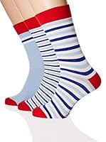 Pepe Jeans London Pack x 3 Calcetines Layton (Blanco / Azul / Rojo)