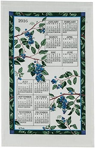 2016 Blueberries Linen Kitchen Towel Calendar by Kitchen Towel Calendar